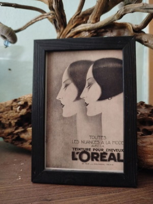 Vintage L'Oreal promotional frame 12x17 like new