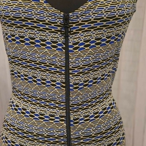 River Island fitted dress size M UK 12 new, blue multicolor