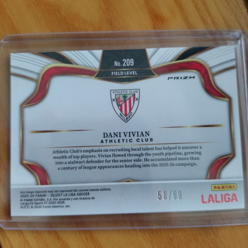 Panini Select 2025-2026 Dani Vivian Athletic Bilbao card like new