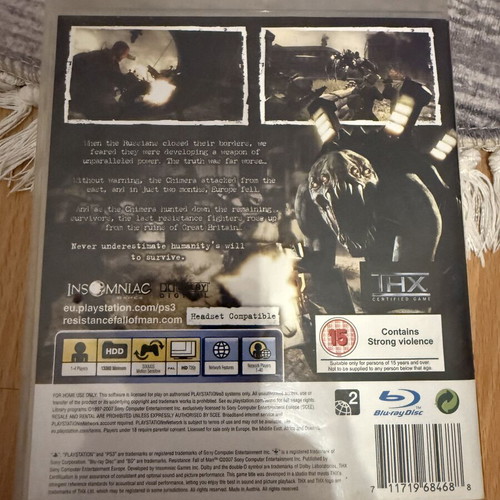 Resistance 3 παιχνίδι PS3 μεταχειρισμένο, με θήκη Resistance Fall of Man