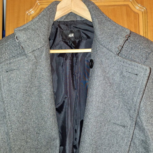 H&M gray winter coat jacket, size S