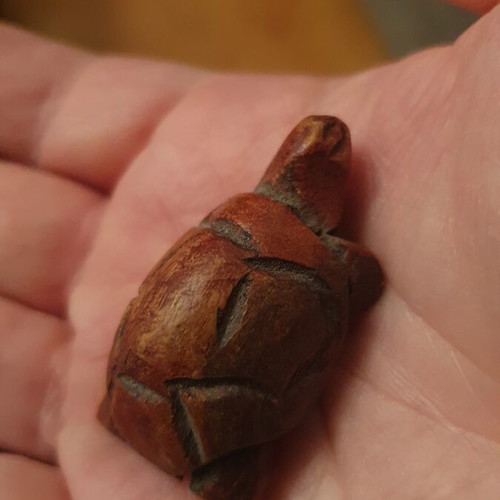 Wooden decorative carved turtle from Corfu new