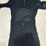 Lynne Lace Dress Black with Open Back like new, Size M