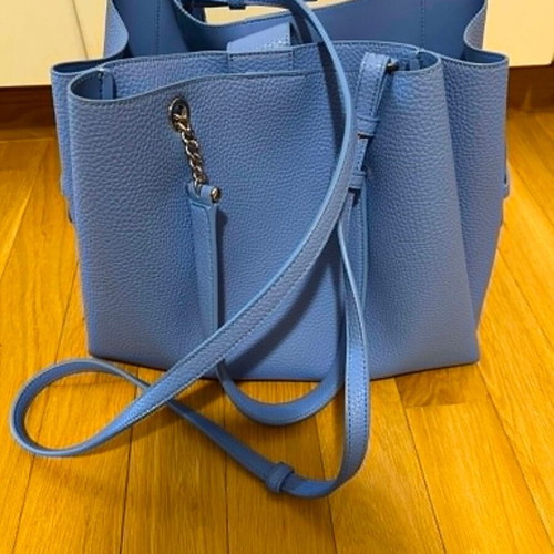 Emporio Armani shoulder bag, pastel turquoise, with dust bag