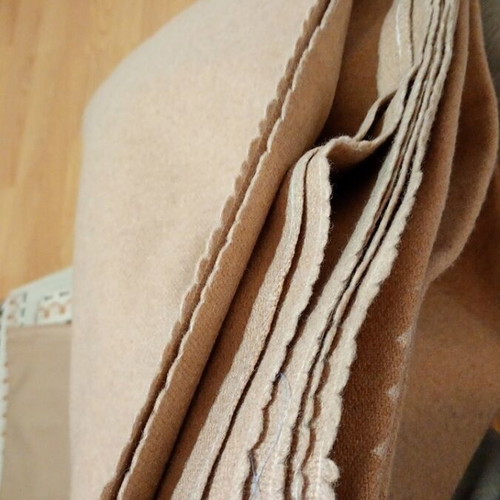 Various fabrics and trims many meters, vintage prints and woven wool throws