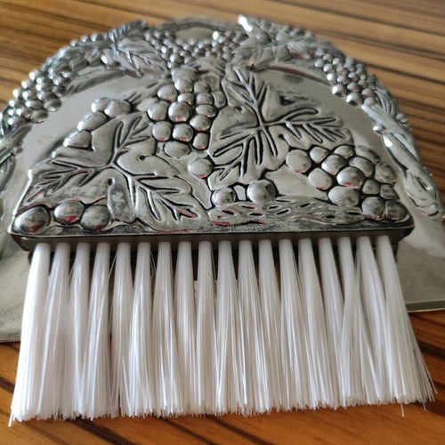Vintage dustpan and brush set carved, like new