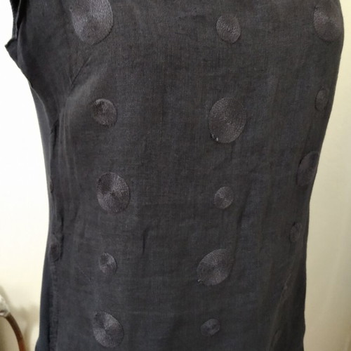 Linen dress A-Style blue size M like new