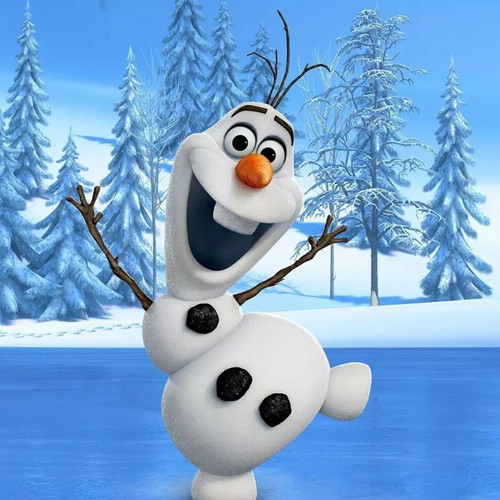 Metal round Frozen tin with Olaf Disney store used