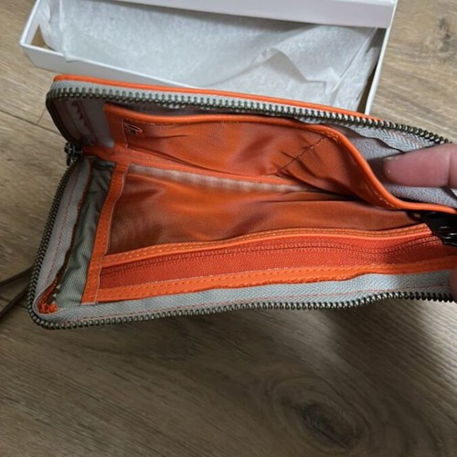 Camper orange wristlet bag 14x22 new