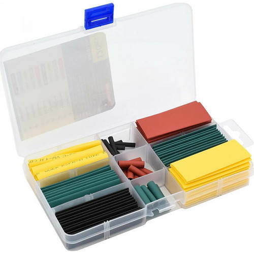 Heat shrink cable insulation 120 pieces in plastic case