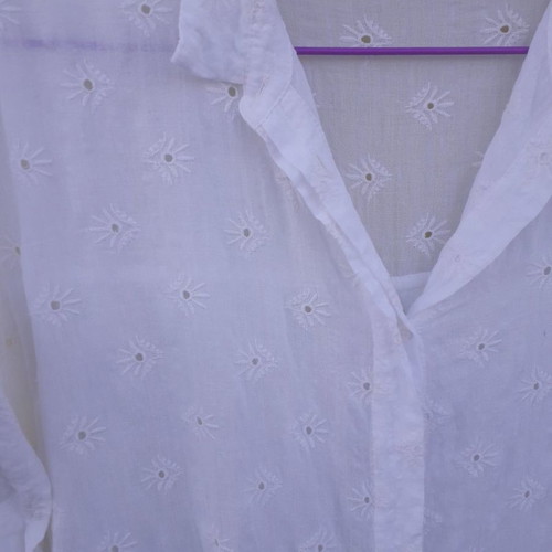 Badila wide short-sleeve transparent shirt like new