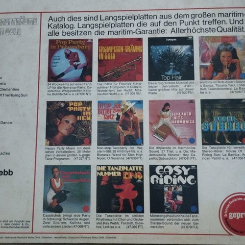 Kay Webb Das Orchester Gitarrenträume In Gold LP албум употребяван, поп