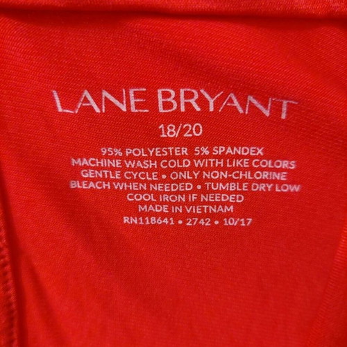Lane Bryant XXL blouse red like new, plus size