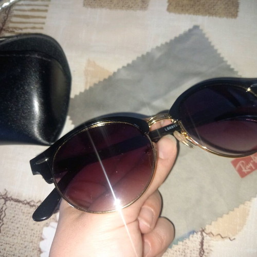 Sunglasses with purple lens like new, UV 400