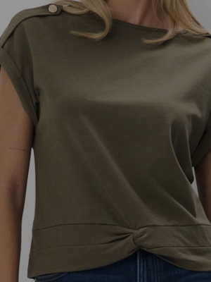 Women's t shirt cotton new, green, Mohito, size S