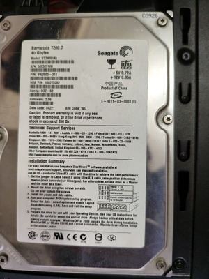 Seagate 40 GB IDE hard drive used