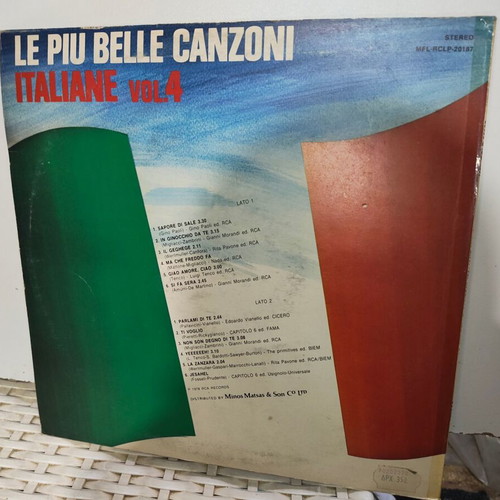 Le Piu Belle Canzoni Italiane Vol.4 vinyl record