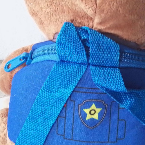 Paw Patrol Chase plush velvet kids backpack used