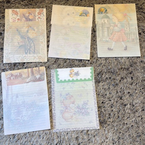 Letter sheets new, pack of 5 with envelopes