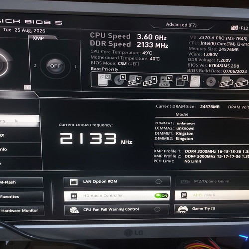 MSI Z370-A PRO motherboard with box