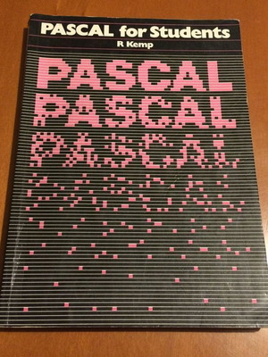 Pascal for Students book used, 1983, R Kemp