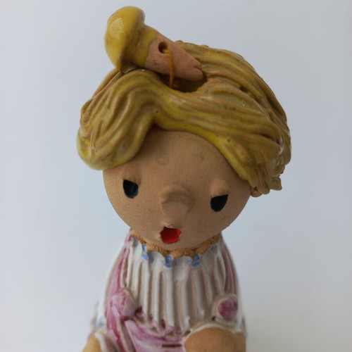 Old ceramic handmade bell like new