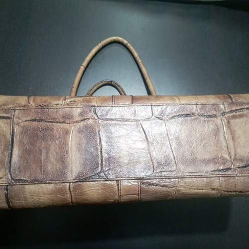 Elmani leather women's bag used, brown handbag