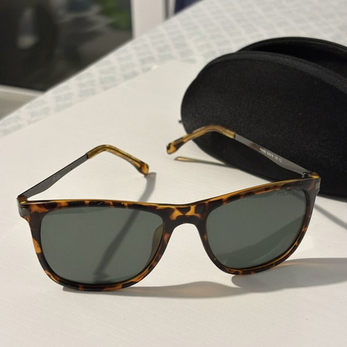 EL Gio tortoiseshell polarized sunglasses with black metal arms
