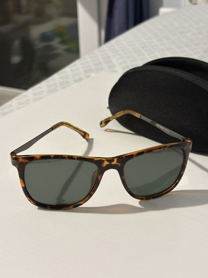 EL Gio tortoiseshell polarized sunglasses with black metal arms