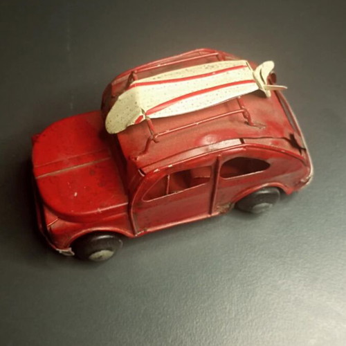 Vintage decorative iron toy car used