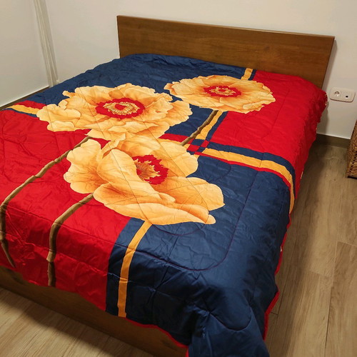 Bedspread cover 230x250cm new, double-sided Baroque satin cotton