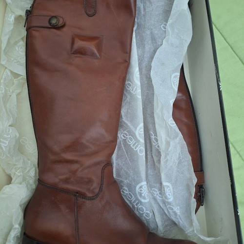 Estefania leather boots brown size 36 like new
