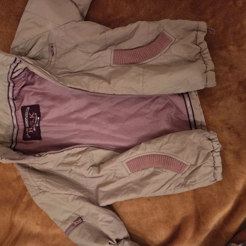 Bershka jacket, beige and light pink