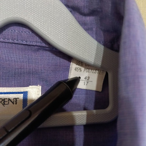YSL Yves Saint Laurent men's dress shirt, purple, size XL