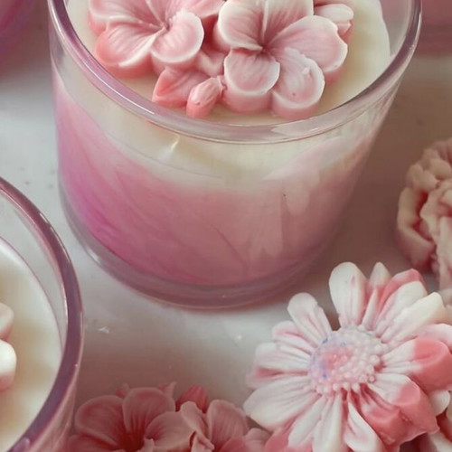 Blossom decorative candle new, customizable scent