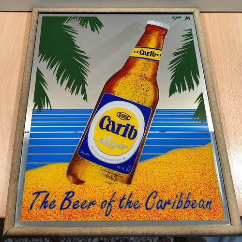 Carib beer promotional mirror like new