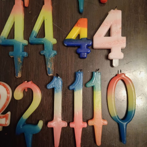 Lot of birthday number candles
