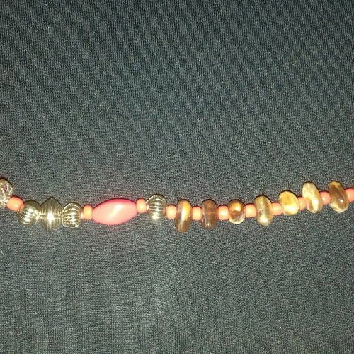 Necklace with red coral and screw clasp new