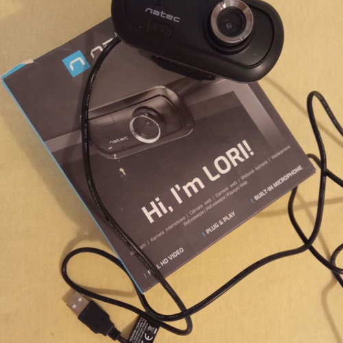 Natec Lori Full HD Webcam used with built-in microphone