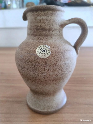 Ceramic jug Petra Topferei brown shade, like new