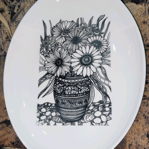 Plate new with laser engraving 32x25 cm