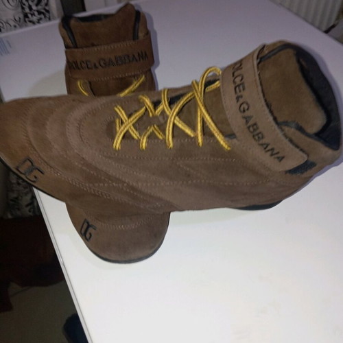 Dolce & Gabbana Men's Ankle Boots Size 45 Brown Suede Like New