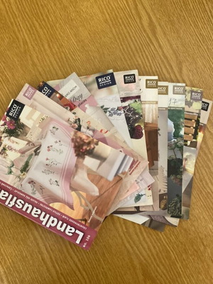Rico Design embroidery magazines collection, like new, pack of 30