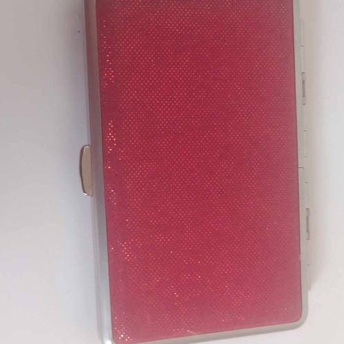 Vintage cigarette cases used, set of 3, leather and fabric