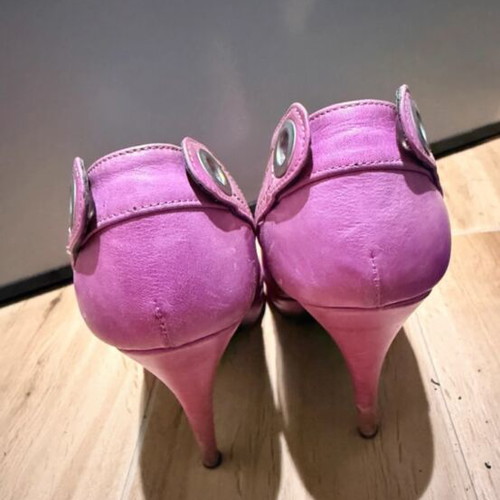 Tsakiris Mallas pink leather pumps size 38 used