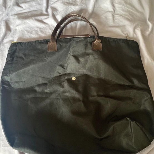 Folding shoulder bag like new, black and brown