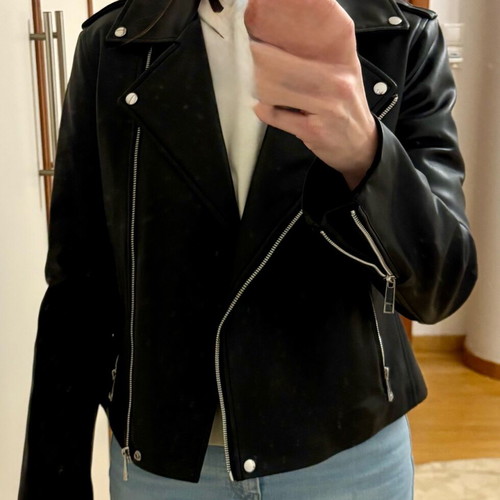 Mango biker jacket new, size M, black