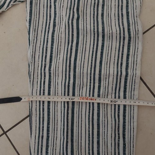 Women's airy pants used, size L, white and green