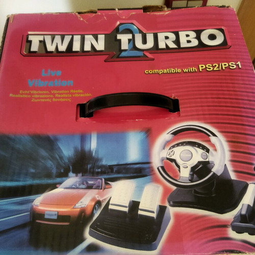 Twin Turbo 2 Steering Wheel for PS1 PS2 new