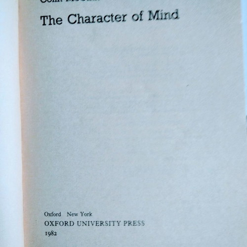 The Character of Mind used book